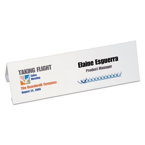 Large Embossed Tent Card, White, 3 1/2 X 11, 1 Card/sheet, 50/box Large Embossed Tent Card, White, 3 1/2 X 11, 1 Card/sheet, 50/box