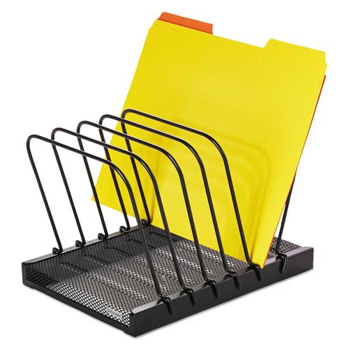 Mesh Flip Document Holder, 5 Sections, Letter Size Files, 10.25" X 7.5" X 7.5", Black/silver Mesh Flip Document Holder, 5 Sections, Letter Size Files, 10.25" X 7.5" X 7.5", Black/silver