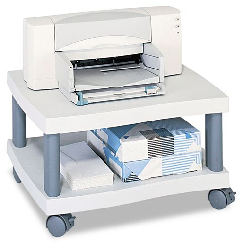 Wave Design Printer Stand, Two-shelf, 20w X 17.5d X 11.5h, Charcoal Gray Wave Design Printer Stand, Two-shelf, 20w X 17.5d X 11.5h, Charcoal Gray