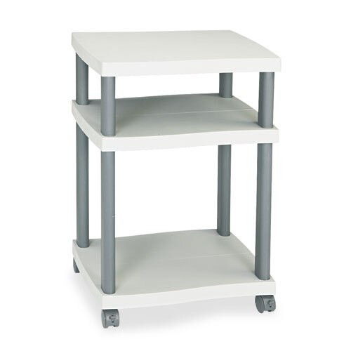 Wave Design Printer Stand, Two-shelf, 20w X 17.5d X 11.5h, Charcoal Gray Wave Design Printer Stand, Two-shelf, 20w X 17.5d X 11.5h, Charcoal Gray