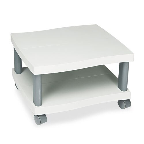Wave Design Printer Stand, Two-shelf, 20w X 17.5d X 11.5h, Charcoal Gray Wave Design Printer Stand, Two-shelf, 20w X 17.5d X 11.5h, Charcoal Gray