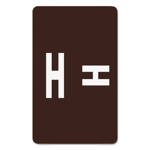 Alphaz Color-coded Second Letter Alphabetical Labels, H, 1 X 1.63, Dark Brown, 10/sheet, 10 Sheets/pack Alphaz Color-coded Second Letter Alphabetical Labels, H, 1 X 1.63, Dark Brown, 10/sheet, 10 Sheets/pack