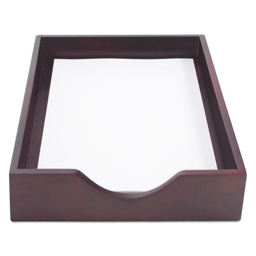 Hardwood Stackable Desk Trays, 1 Section, Legal Size Files, 10.25" X 15.25" X 2.5", Mahogany Hardwood Stackable Desk Trays, 1 Section, Legal Size Files, 10.25" X 15.25" X 2.5", Mahogany