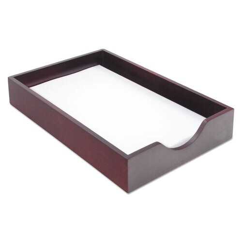 Hardwood Stackable Desk Trays, 1 Section, Legal Size Files, 10.25" X 15.25" X 2.5", Mahogany Hardwood Stackable Desk Trays, 1 Section, Legal Size Files, 10.25" X 15.25" X 2.5", Mahogany