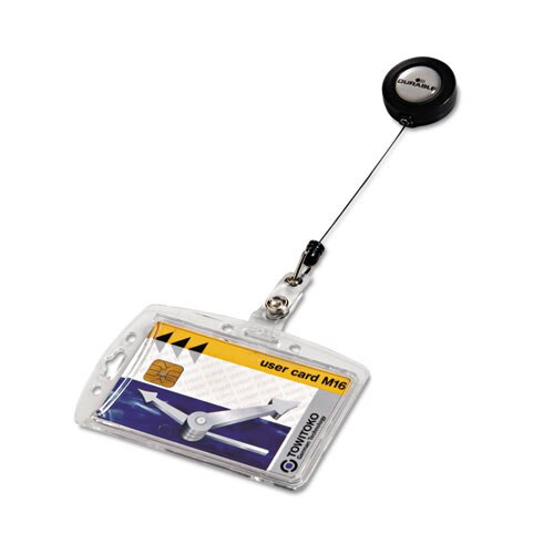 Id/security Card Holder Set, Vertical/horizontal, Reel, Clear, 10/pack Id/security Card Holder Set, Vertical/horizontal, Reel, Clear, 10/pack