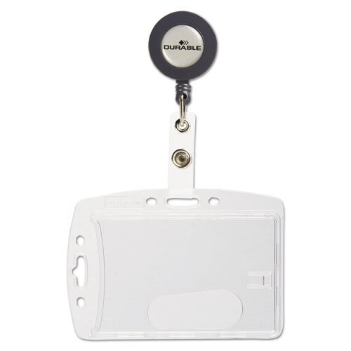 Id/security Card Holder Set, Vertical/horizontal, Reel, Clear, 10/pack Id/security Card Holder Set, Vertical/horizontal, Reel, Clear, 10/pack