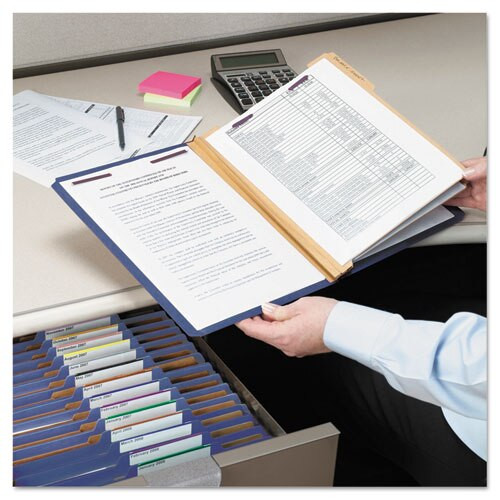 Six-section Pressboard Top Tab Classification Folders With Safeshield Fasteners, 2 Dividers, Letter Size, Dark Blue, 10/box Six-section Pressboard Top Tab Classification Folders With Safeshield Fasteners, 2 Dividers, Letter Size, Dark Blue, 10/box
