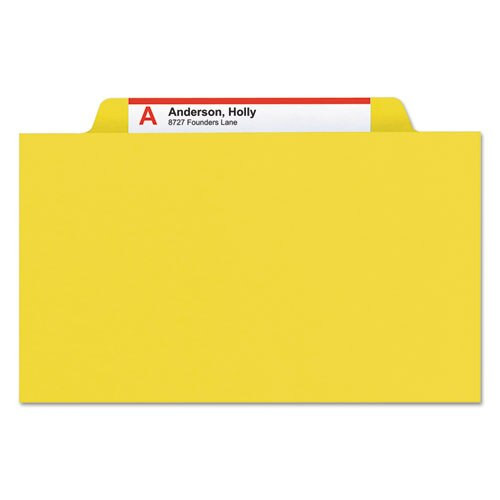 Eight-section Pressboard Top Tab Classification Folders With Safeshield Fasteners, 3 Dividers, Letter Size, Yellow, 10/box Eight-section Pressboard Top Tab Classification Folders With Safeshield Fasteners, 3 Dividers, Letter Size, Yellow, 10/box