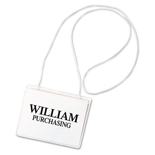 Name Badge Kits, Top Load, 4 X 3, Clear, Elastic Cord, 50/box Name Badge Kits, Top Load, 4 X 3, Clear, Elastic Cord, 50/box