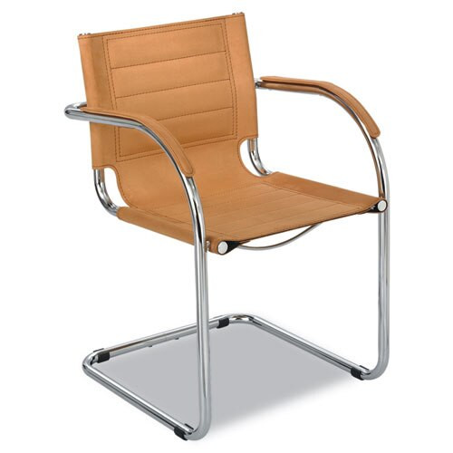 Flaunt Series Guest Chair, 21.5" X 23" X 31.75", Camel Seat/camel Back, Chrome Base Flaunt Series Guest Chair, 21.5" X 23" X 31.75", Camel Seat/camel Back, Chrome Base