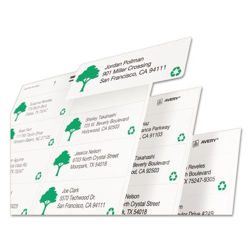 Ecofriendly Mailing Labels, Inkjet/laser Printers, 2 X 4, White, 10/sheet, 25 Sheets/pack Ecofriendly Mailing Labels, Inkjet/laser Printers, 2 X 4, White, 10/sheet, 25 Sheets/pack