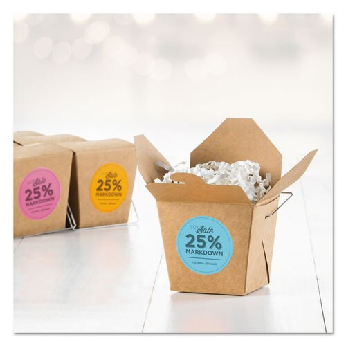 Printable Color Labels With Sure Feed And Easy Peel, 1.66" Dia., Assorted Colors, 24/sheet, 10 Sheets/pack