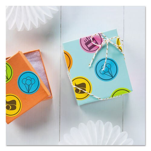 Printable Color Labels With Sure Feed And Easy Peel, 1.66" Dia., Assorted Colors, 24/sheet, 10 Sheets/pack