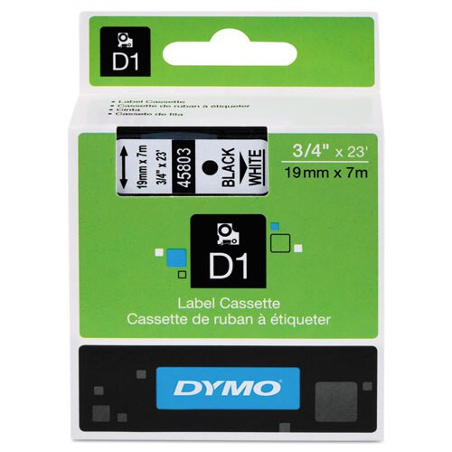 D1 High-performance Polyester Removable Label Tape, 0.75" X 23 Ft, Black On White D1 High-performance Polyester Removable Label Tape, 0.75" X 23 Ft, Black On White