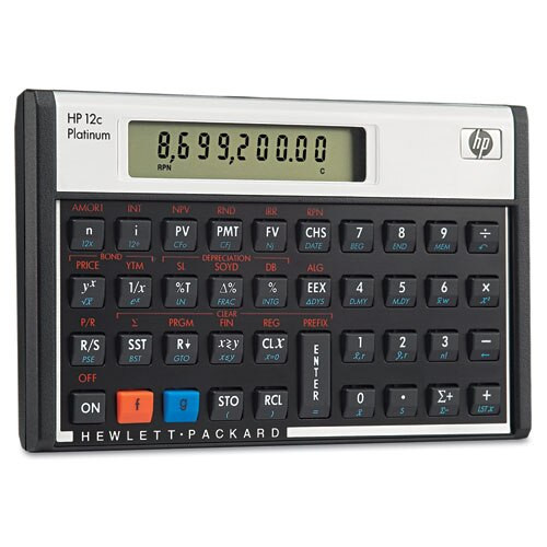 12c Platinum Financial Calculator, 10-digit Lcd 12c Platinum Financial Calculator, 10-digit Lcd