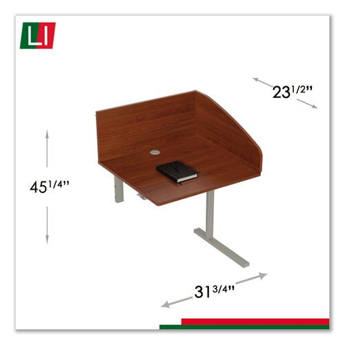Study Carrell Add On, 1-leg, 31.25 X 23.25 X 45.25, Cherry Study Carrell Add On, 1-leg, 31.25 X 23.25 X 45.25, Cherry