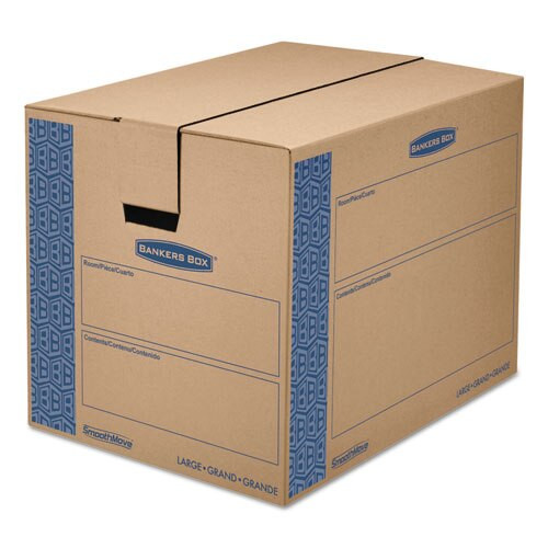 Smoothmove Prime Moving & Storage Boxes, Regular Slotted Container (rsc), 24" X 18" X 18", Brown Kraft/blue, 6/carton Smoothmove Prime Moving & Storage Boxes, Regular Slotted Container (rsc), 24" X 18" X 18", Brown Kraft/blue, 6/carton