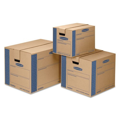 Smoothmove Prime Moving & Storage Boxes, Regular Slotted Container (rsc), 24" X 18" X 18", Brown Kraft/blue, 6/carton Smoothmove Prime Moving & Storage Boxes, Regular Slotted Container (rsc), 24" X 18" X 18", Brown Kraft/blue, 6/carton