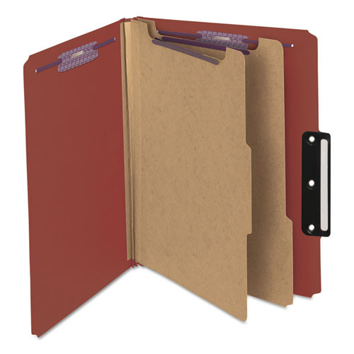 Pressboard Classification Folders With Safeshield Coated Fasteners, 1/3-cut, 2 Dividers, Letter Size, Red, 10/box Pressboard Classification Folders With Safeshield Coated Fasteners, 1/3-cut, 2 Dividers, Letter Size, Red, 10/box