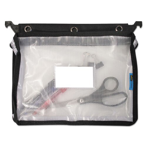 Expanding Zipper Pouch, 13 X 9 1/4, Clear/black Expanding Zipper Pouch, 13 X 9 1/4, Clear/black