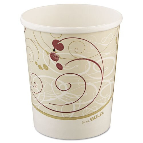 Flexstyle Double Poly Paper Containers, 32oz, Symphony Design, 500/carton Flexstyle Double Poly Paper Containers, 32oz, Symphony Design, 500/carton