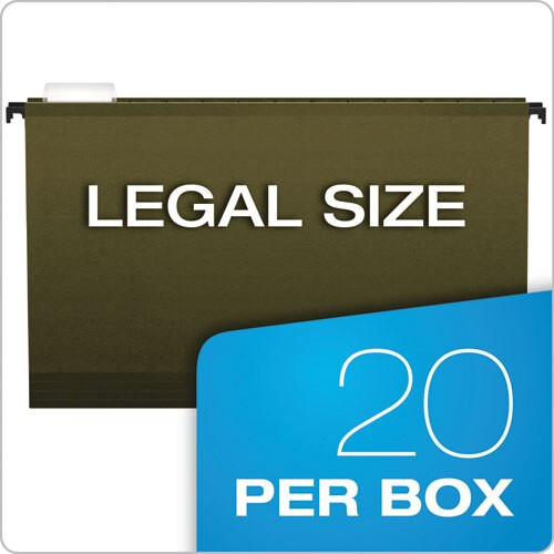 Surehook Hanging Folders, Legal Size, 1/5-cut Tab, Standard Green, 20/box Surehook Hanging Folders, Legal Size, 1/5-cut Tab, Standard Green, 20/box