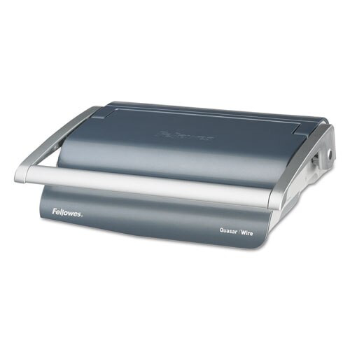 Quasar Manual Wire Binding Machine, 18 1/8 X 15 3/8 X 5 1/8, Metallic Gray Quasar Manual Wire Binding Machine, 18 1/8 X 15 3/8 X 5 1/8, Metallic Gray