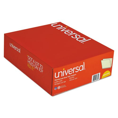 Deluxe Reinforced End Tab Folders, Straight Tab, Letter Size, Manila, 100/box Deluxe Reinforced End Tab Folders, Straight Tab, Letter Size, Manila, 100/box