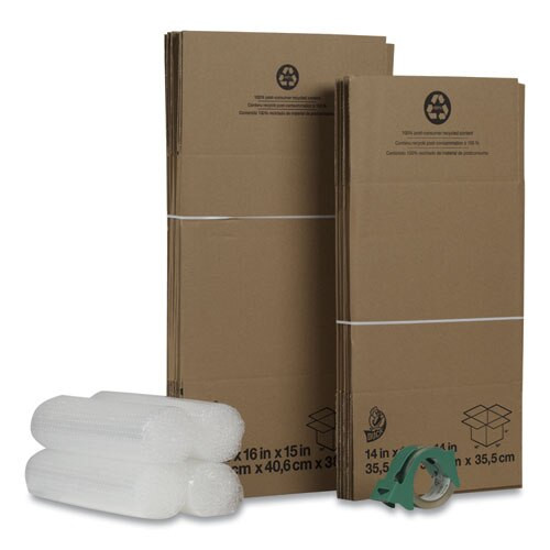 Moving Kit, 6 Medium Boxes, 6 Large Boxes, 4 Rolls Of Bubble Wrap, 1 Roll Hd Clear Packing Tape Moving Kit, 6 Medium Boxes, 6 Large Boxes, 4 Rolls Of Bubble Wrap, 1 Roll Hd Clear Packing Tape