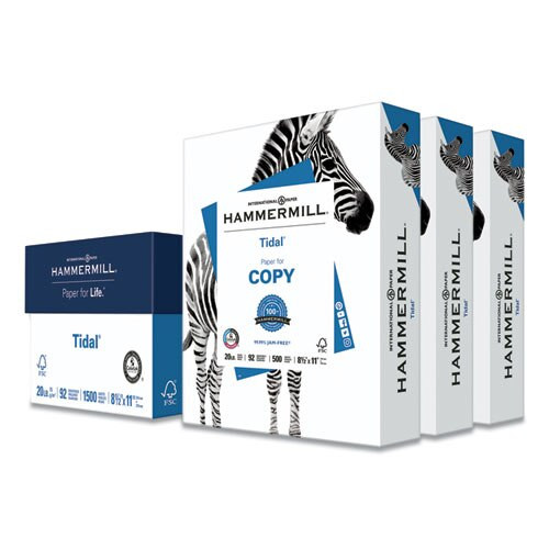 Tidal Print Paper, 92 Bright, 20lb, 8.5 X 11, White, 500 Sheets/ream, 3 Reams/carton Tidal Print Paper, 92 Bright, 20lb, 8.5 X 11, White, 500 Sheets/ream, 3 Reams/carton