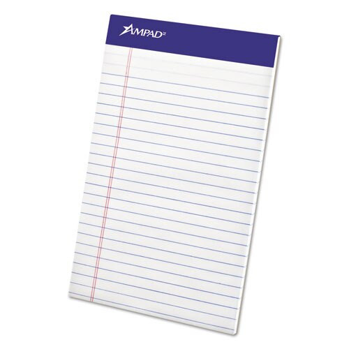 Perforated Writing Pads, Narrow Rule, 5 X 8, White, 50 Sheets, Dozen Perforated Writing Pads, Narrow Rule, 5 X 8, White, 50 Sheets, Dozen