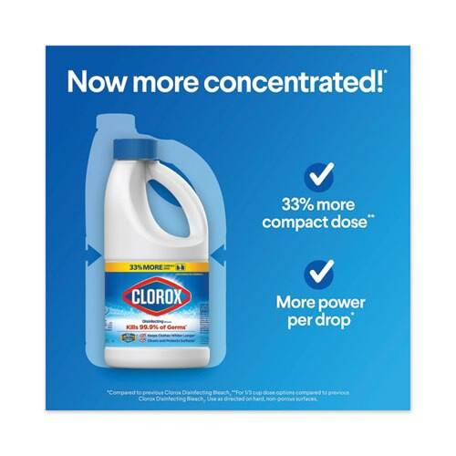 Regular Bleach With Cloromax Technology, 43 Oz Bottle, 6/carton Regular Bleach With Cloromax Technology, 43 Oz Bottle, 6/carton