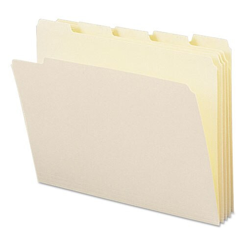 Manila File Folders, 1/5-cut Tabs, Letter Size, 100/box Manila File Folders, 1/5-cut Tabs, Letter Size, 100/box
