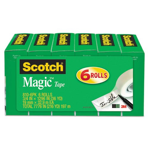 Magic Tape Refill, 1" Core, 0.5" X 36 Yds, Clear, 3/pack Magic Tape Refill, 1" Core, 0.5" X 36 Yds, Clear, 3/pack