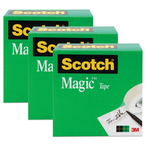 Magic Tape Refill, 1" Core, 0.5" X 36 Yds, Clear, 3/pack Magic Tape Refill, 1" Core, 0.5" X 36 Yds, Clear, 3/pack