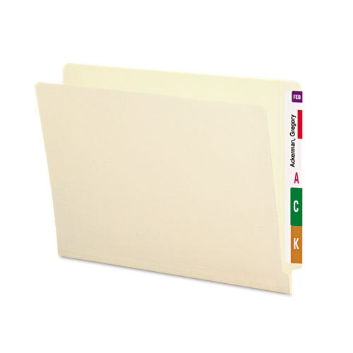 100% Recycled Manila End Tab Folders, Straight Tab, Letter Size, 100/box 100% Recycled Manila End Tab Folders, Straight Tab, Letter Size, 100/box