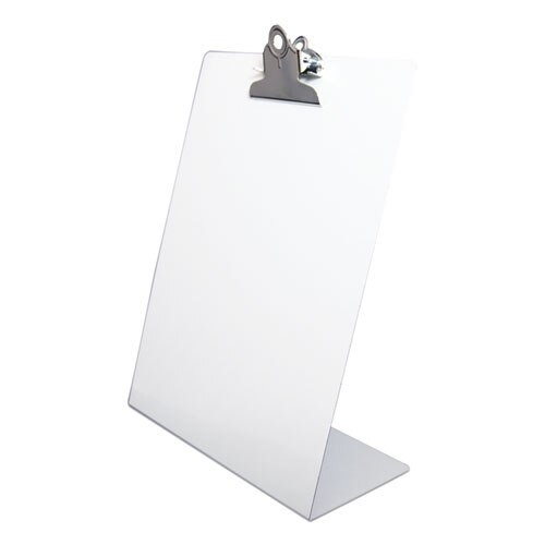Free Standing Clipboard, Portrait, 1" Clip Capacity, 8.5 X 11 Sheets, White Free Standing Clipboard, Portrait, 1" Clip Capacity, 8.5 X 11 Sheets, White