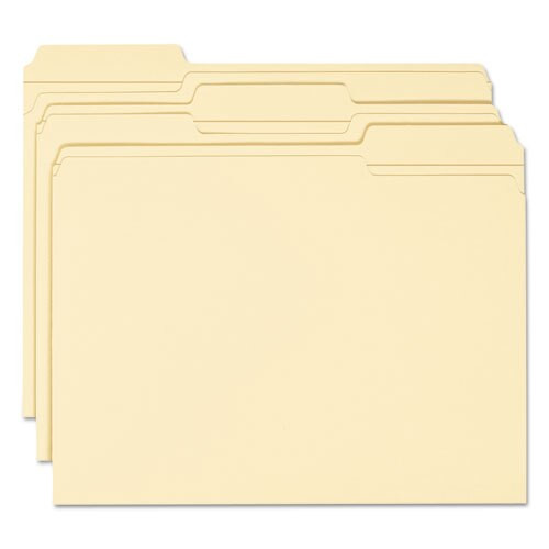 Reinforced Tab Manila File Folders, 1/3-cut Tabs, Letter Size, 11 Pt. Manila, 100/box Reinforced Tab Manila File Folders, 1/3-cut Tabs, Letter Size, 11 Pt. Manila, 100/box