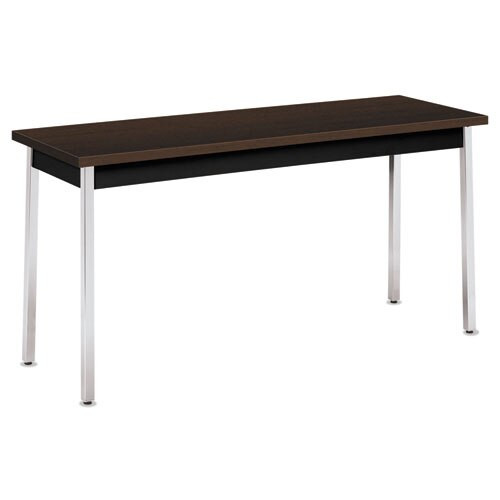 Utility Table, Rectangular, 60w X 20d X 29h, Mocha/black Utility Table, Rectangular, 60w X 20d X 29h, Mocha/black