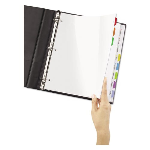 Clear Easy View Plastic Dividers With Multicolored Tabs And Sheet Protector, 8-tab, 11 X 8.5, Clear, 1 Set Clear Easy View Plastic Dividers With Multicolored Tabs And Sheet Protector, 8-tab, 11 X 8.5, Clear, 1 Set