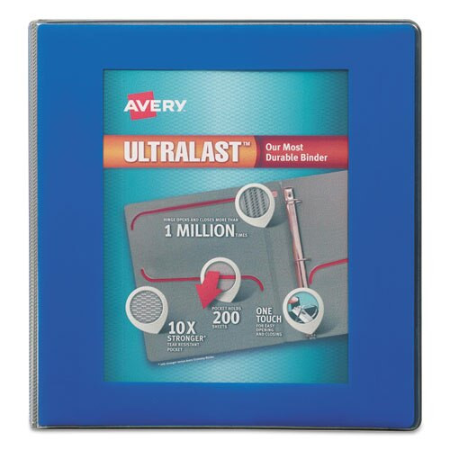Ultralast Heavy-duty View Binder With One Touch Slant Rings, 3 Rings, 1" Capacity, 11 X 8.5, Blue Ultralast Heavy-duty View Binder With One Touch Slant Rings, 3 Rings, 1" Capacity, 11 X 8.5, Blue