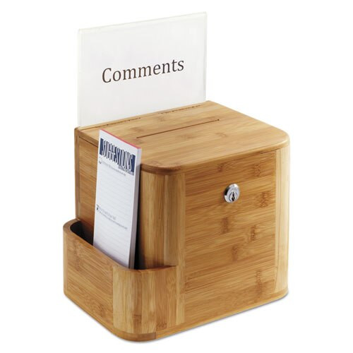 Bamboo Suggestion Box, 10 X 8 X 14, Natural Bamboo Suggestion Box, 10 X 8 X 14, Natural