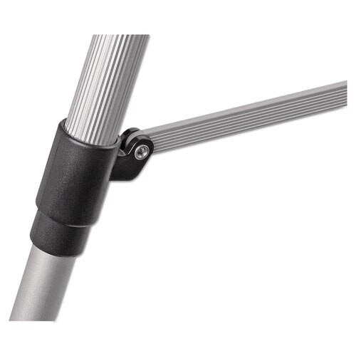 Telescoping Tripod Display Easel, Adjusts 35" To 64" High, Metal, Silver Telescoping Tripod Display Easel, Adjusts 35" To 64" High, Metal, Silver