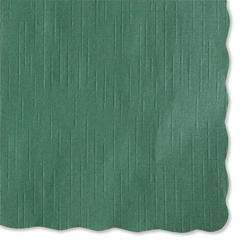 Solid Color Scalloped Edge Placemats, 9.5 X 13.5, Hunter Green, 1,000/carton Solid Color Scalloped Edge Placemats, 9.5 X 13.5, Hunter Green, 1,000/carton
