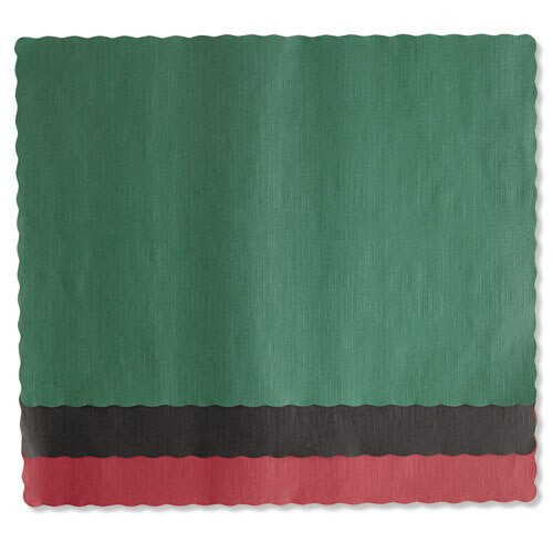Solid Color Scalloped Edge Placemats, 9.5 X 13.5, Hunter Green, 1,000/carton Solid Color Scalloped Edge Placemats, 9.5 X 13.5, Hunter Green, 1,000/carton