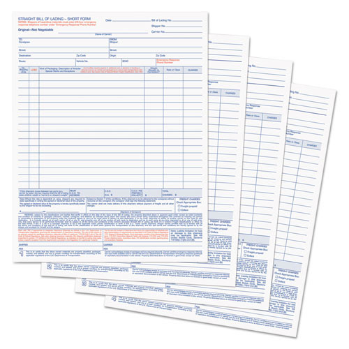 Bill Of Lading,16-line, 8-1/2 X 11, Four-part Carbonless, 50 Forms Bill Of Lading,16-line, 8-1/2 X 11, Four-part Carbonless, 50 Forms