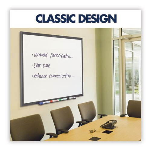 Classic Series Total Erase Dry Erase Board, 48 X 36, White Surface, Black Frame Classic Series Total Erase Dry Erase Board, 48 X 36, White Surface, Black Frame