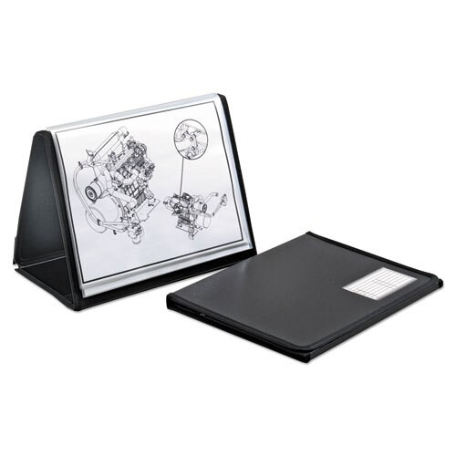 Showfile Horizontal Display Easel, 20 Letter-size Sleeves, Black Showfile Horizontal Display Easel, 20 Letter-size Sleeves, Black