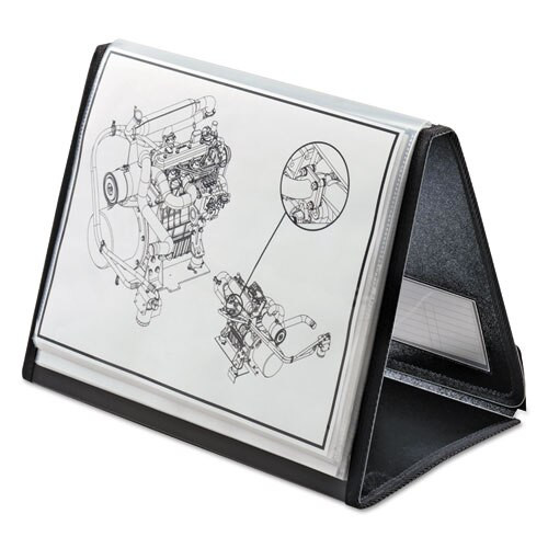 Showfile Horizontal Display Easel, 20 Letter-size Sleeves, Black Showfile Horizontal Display Easel, 20 Letter-size Sleeves, Black
