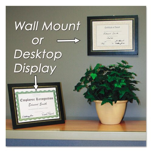 Leatherette Document Frame, 8-1/2 X 11, Black, Pack Of Two Leatherette Document Frame, 8-1/2 X 11, Black, Pack Of Two